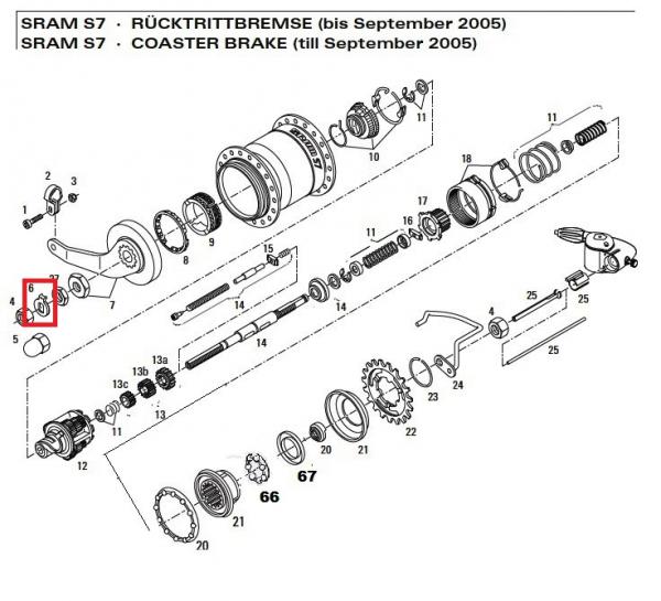 FIXIERSCHEIBE, 10,5, SRAM, M. HALTENASE 3,5 MM, 1-STUECK